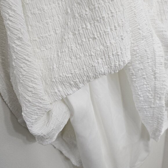 Sweetie Status White Crinkle Sleeveless Tie-Back Babydoll Dress size Small - Picture 10 of 15